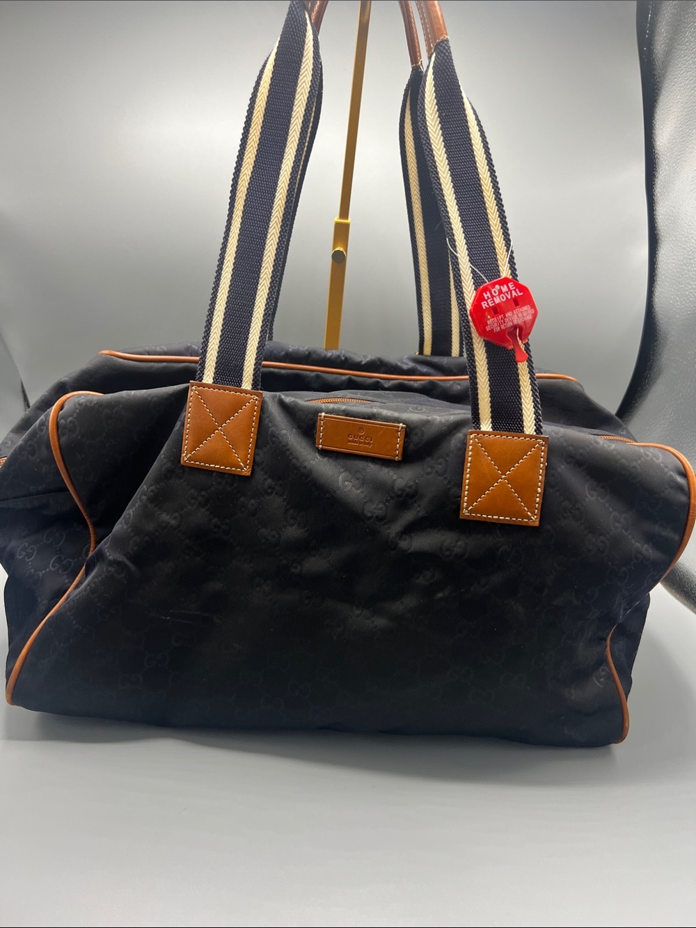 Gucci Blue /black  GG Monogram Canvas Travel Bag 
Elegant and spacious